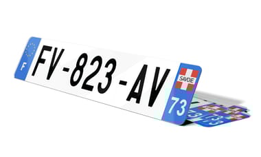 Plaque d'immatriculation Croix Savoie 73