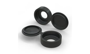 Lot de 2 caches rivets noirs