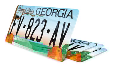 Plaque immatriculation Georgie Peach State USA 30x15