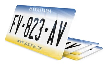 Plaque immatriculation Pennsylvanie 2 USA 30x15