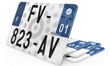 Plaque immatriculation Moto Filigrane Cercle