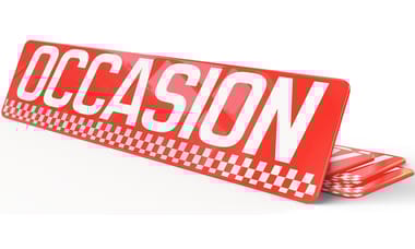 Cache plaque d'immatriculation Occasion Rouge damier