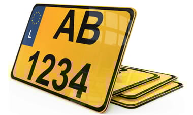 Plaque immatriculation Luxembourg Moto 21x13 cm