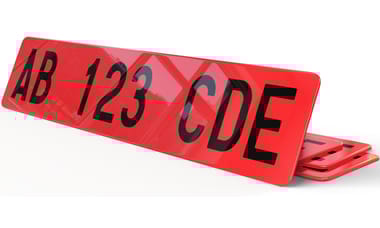 Plaque immatriculation Espagne Rouge 52x11