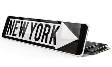 Plaque Panneau NEW YORK personnalisable