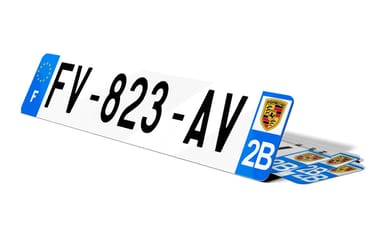 Plaque d'immatriculation PORSCHE