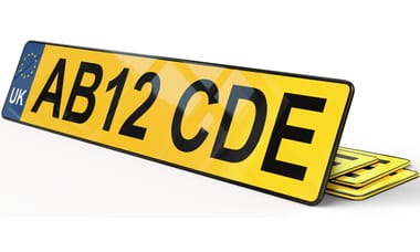 Plaque immatriculation Royaume-Uni UK Jaune