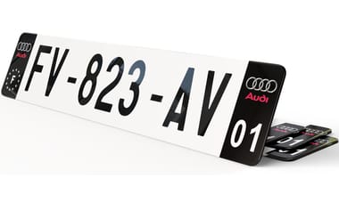 Plaque immatriculation Noire Eurofrance Audi
