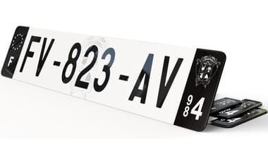 Plaque immatriculation Noire Fond Logo Terres Australes et Antarctiques Françaises