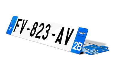 Plaque d'immatriculation ASTON MARTIN