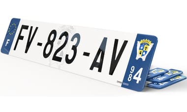Plaque immatriculation Fond Logo Terres Australes et Antarctiques Françaises
