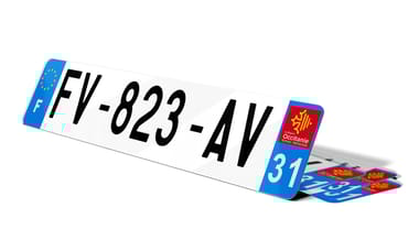 Plaque d'immatriculations Haute-Garonne 31