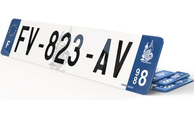 Plaque immatriculation Fond logo Nouvelle Calédonie