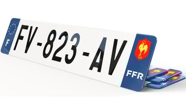 Plaque immatriculation France Rugby FFR