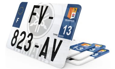 Plaque d'immatriculation moto fond logo Yamaha