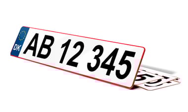 Plaque immatriculation Danemark