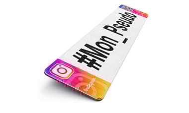 Plaque immatriculation Instagram QR code personnalisé
