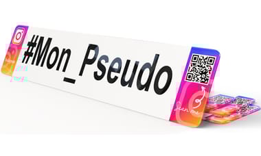 Plaque immatriculation Instagram QR code personnalisé