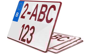 Plaque immatriculation 4x4 Belgique 27,5x20
