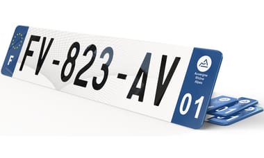 Plaque immatriculation Filigrane Toile