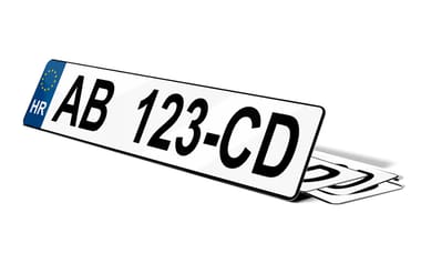Plaque immatriculation Croatie