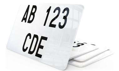 Plaque immatriculation Espagne blanche Moto 21x13 cm