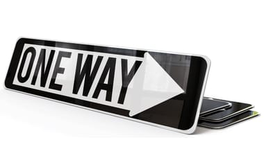 Plaque Panneau ONE WAY personnalisable