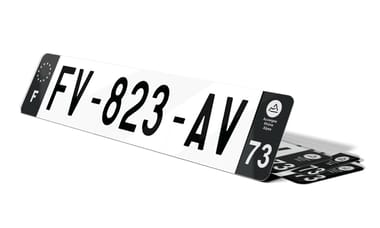 Plaque d'immatriculations noires Savoie 73