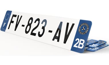 Plaque immatriculation Mercedes avec Logo Luxe