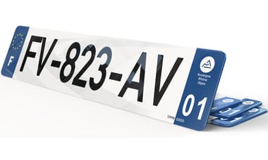 Plaque immatriculation Filigrane Racing