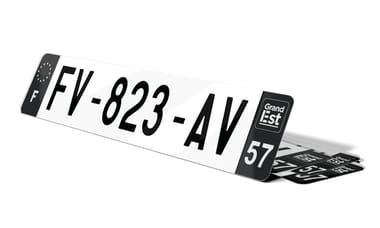 Plaque d'immatriculations noires Moselle 57