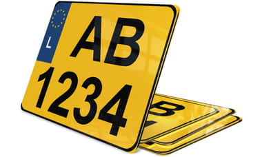 Plaque immatriculation Luxembourg Cyclo 14x12 cm