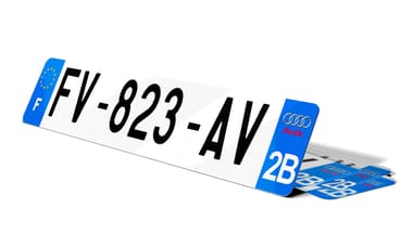 Plaque d'immatriculation AUDI