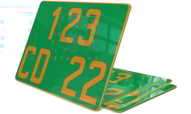 Plaque immatriculation diplomatique Arrière 4x4 27,5x20