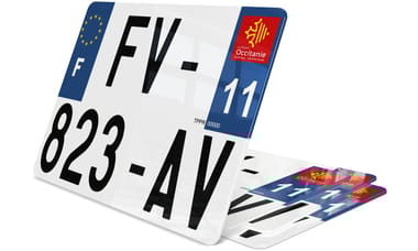 Plaque d'immatriculation 27,5x20 cm Aude 11