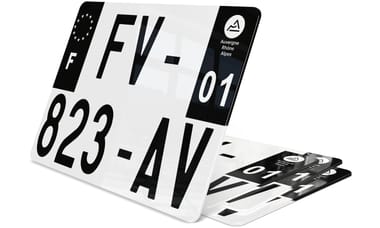 Plaque Immatriculation 4*4 noire arrière