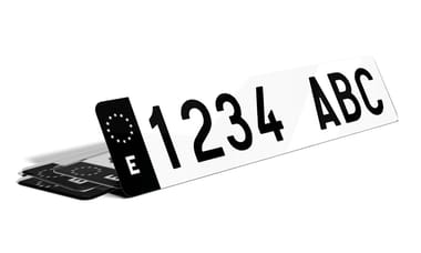 Plaque immatriculation Espagne Noire
