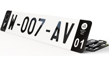 Plaque immatriculation W Garage Noire