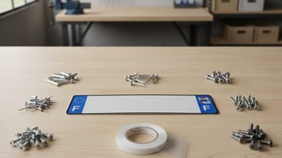 Comment fixer sa plaque : rivets, vis ou adhésif ?