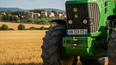 Plaque pour tracteur agricole : règles et formats