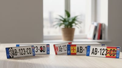 Plaque avec drapeau régional : choisir son département avec style