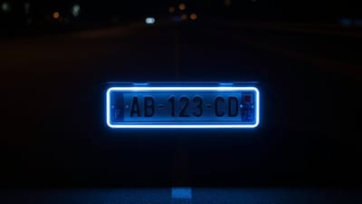 Plaque LED, néon, plaque qui s'allume : est-ce légal ?
