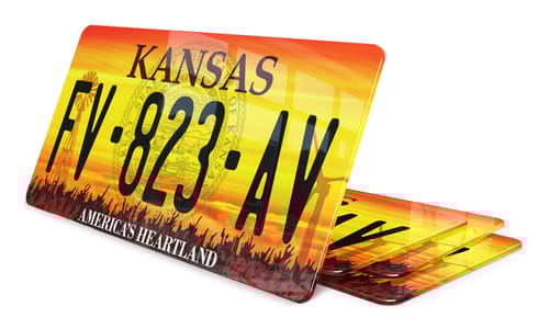 Plaque immatriculation Kansas USA 30x15