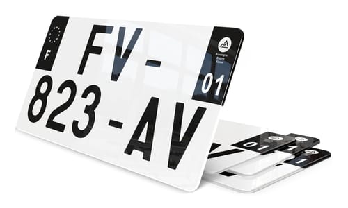 Plaque Immatriculation US Noire 30*15