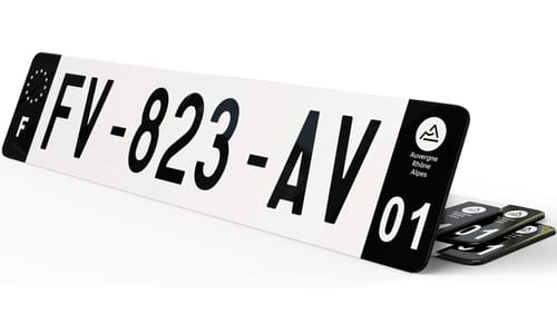 Plaque Immatriculation 4*4 noire