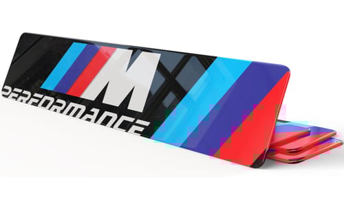 Plaque d'Immatriculation Décorative BMW M Performance