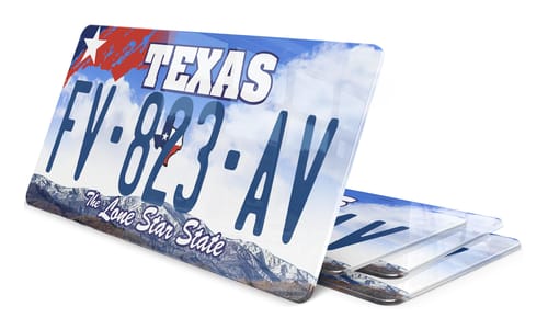 Plaque immatriculation Texas Lone Star State USA 30x15