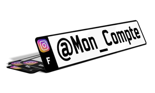Plaque d'immatriculation Compte Instagram