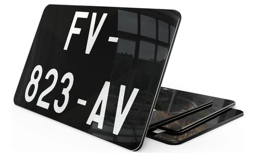 Plaque Immatriculation Collection Moto 21*13