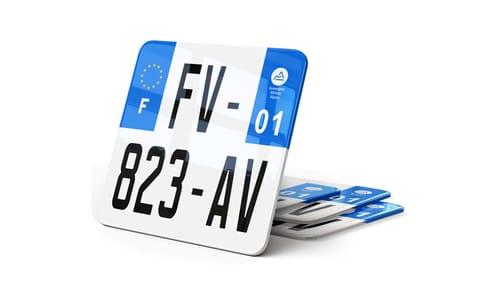 Plaque immatriculation Moto enduro 10x10cm